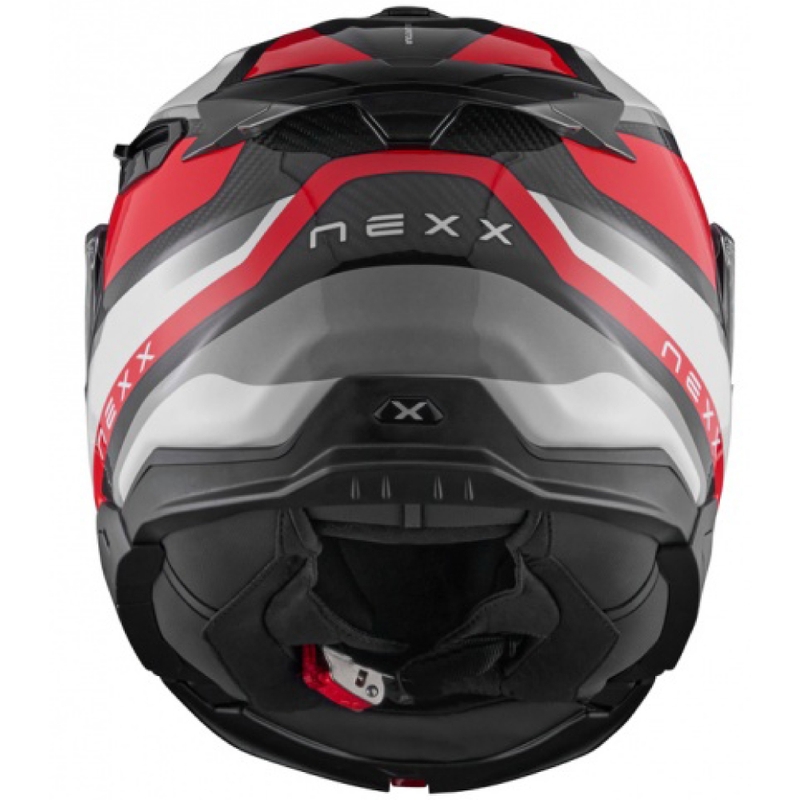 Nexx X.Lifetour PRO Mile moto ķivere sarkanbaltsarkana un balta