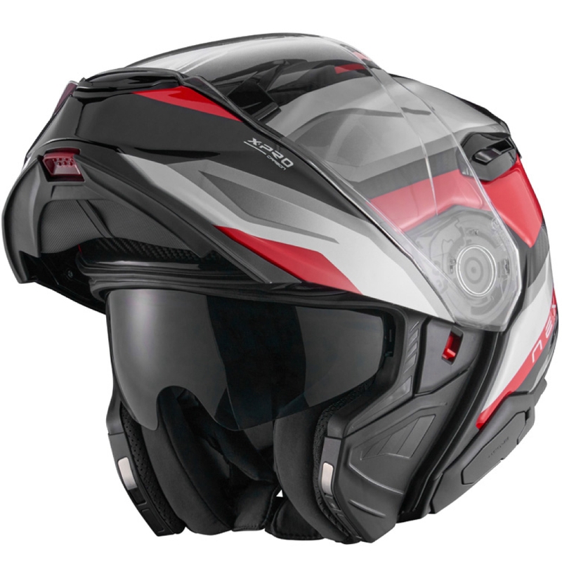 Nexx X.Lifetour PRO Mile moto ķivere sarkanbaltsarkana un balta