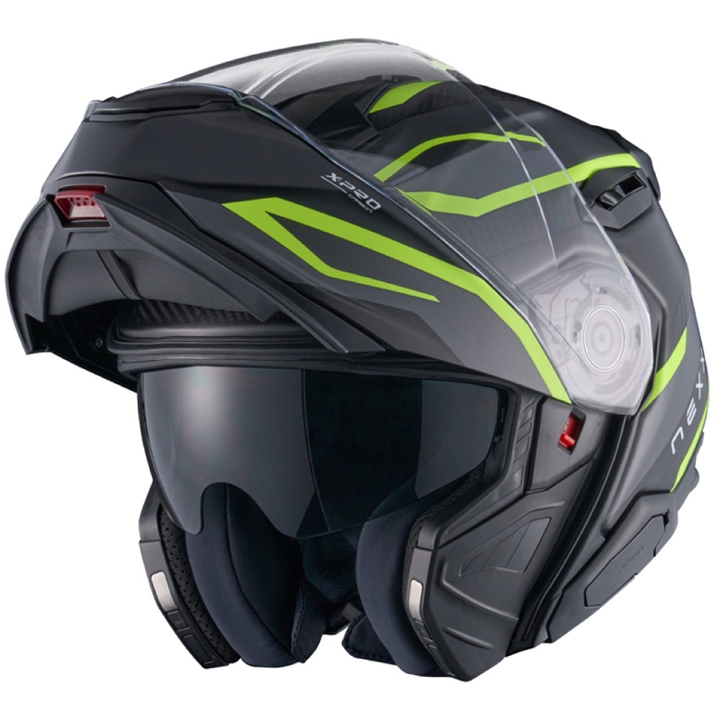 Flip-up moto ķivere Nexx X.Lifetour PRO Mile matēti pelēka-fluo dzeltena izpārdošana