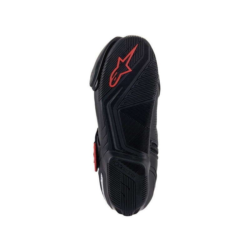 Alpinestars SMX-1 R ventilācijas melni un sarkani motociklu zābaki