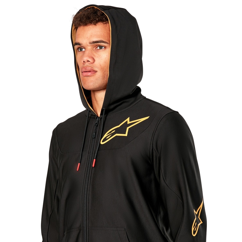 Alpinestars Sessions 3 Hoodie melnā un zelta krāsā
