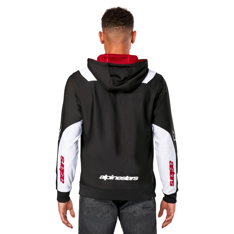 Alpinestars Sessions 3 Hoodie melna, balta un sarkana
