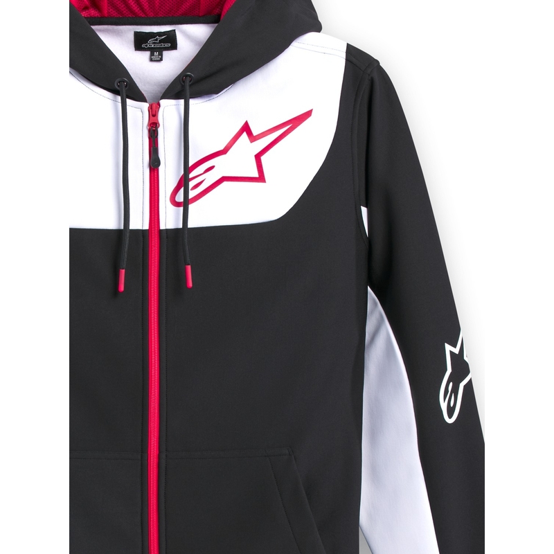 Alpinestars Sessions 3 Hoodie melna, balta un sarkana