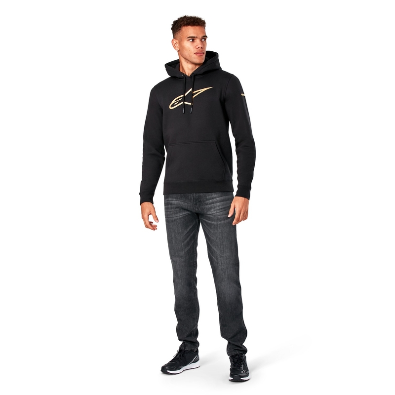 Alpinestars Gilded Hoodie melnā un zelta krāsā