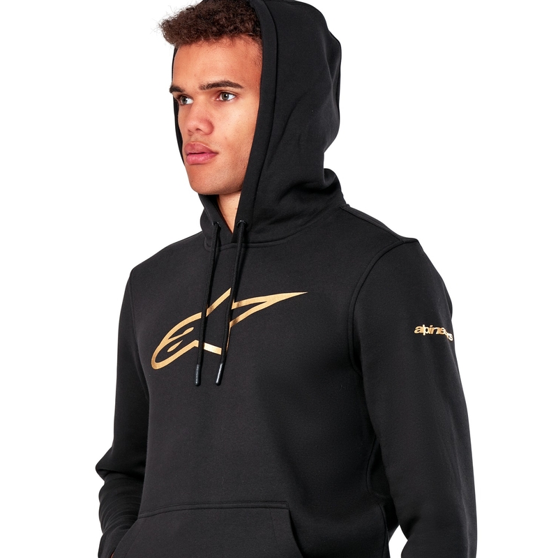 Alpinestars Gilded Hoodie melnā un zelta krāsā