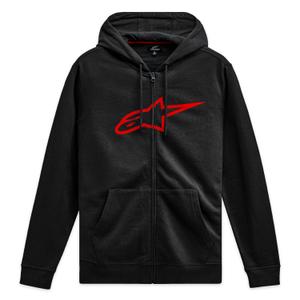 Alpinestars Ageless Zip Hoodie 3 melns un sarkans