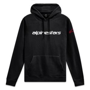 Alpinestars Wordmark Hoodie 3 melna, balta un sarkana