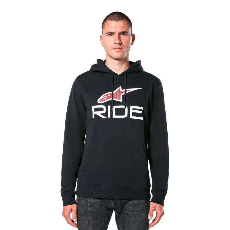 Alpinestars Ride 4.0 kapuce melna, balta un sarkana
