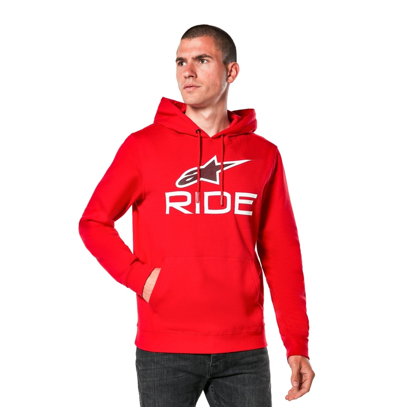 Džemperis Alpinestars Ride 4.0 sarkans, balts un melns