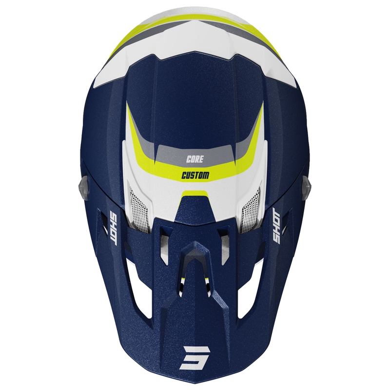 Motokrosa ķivere Shot Core Custom zilā perlamutra krāsā