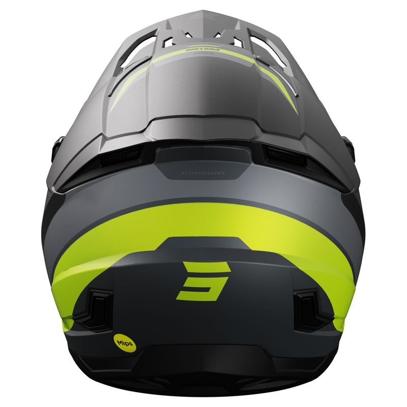 Motokrosa ķivere Shot Core Custom melna-fluo dzeltena