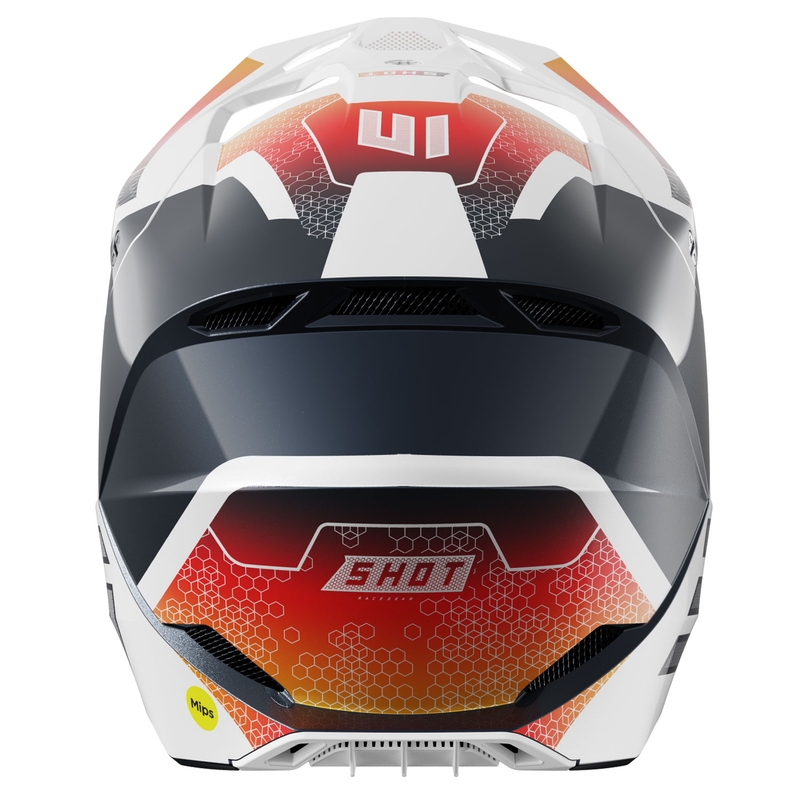 Motokrosa ķivere Shot Race Phaser pearl blue-white-orange