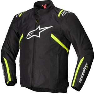 Alpinestars T-SPS 2 ūdensnecaurlaidīga melna, balta un fluo dzeltena motocikla jaka