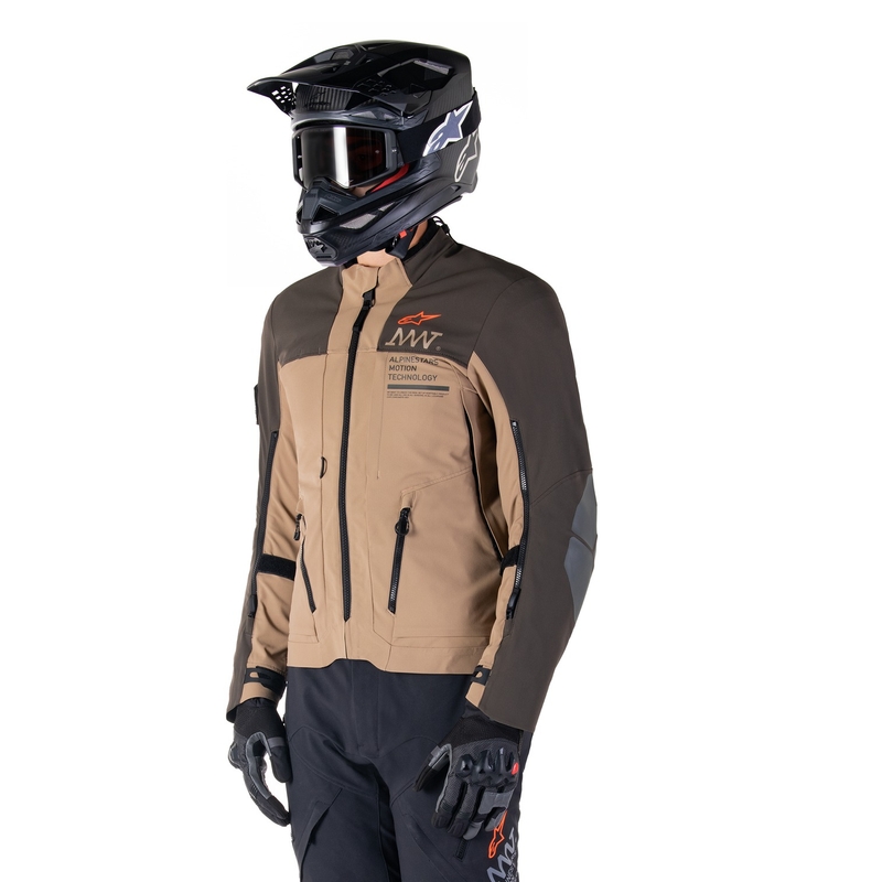 Alpinestars AMT-8 Stretch Drystar XF Brown-Khaki motocikla jaka