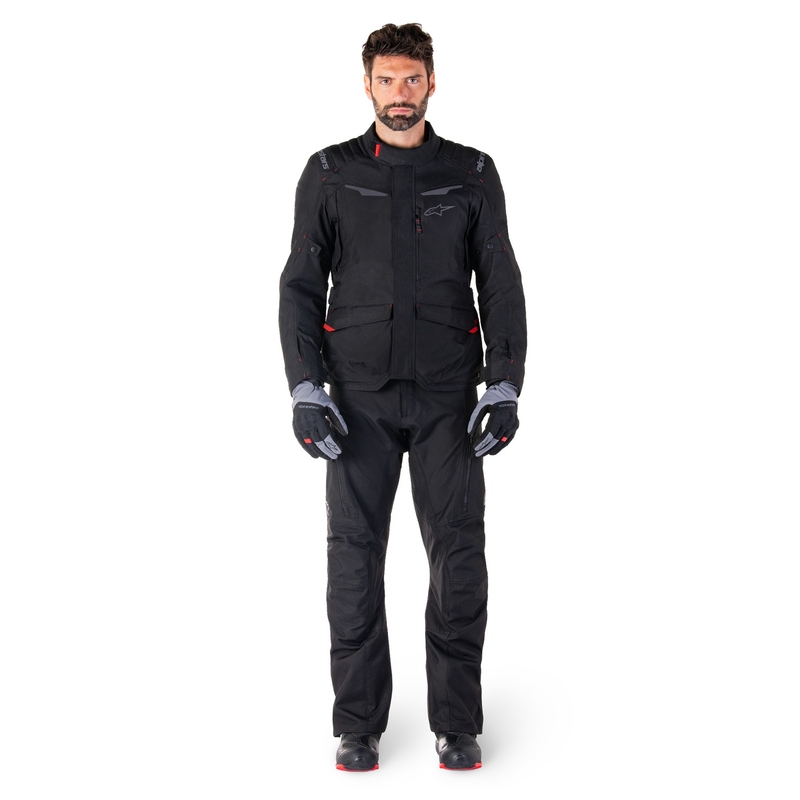 Alpinestars ST-1 ūdensnecaurlaidīga melna motocikla jaka