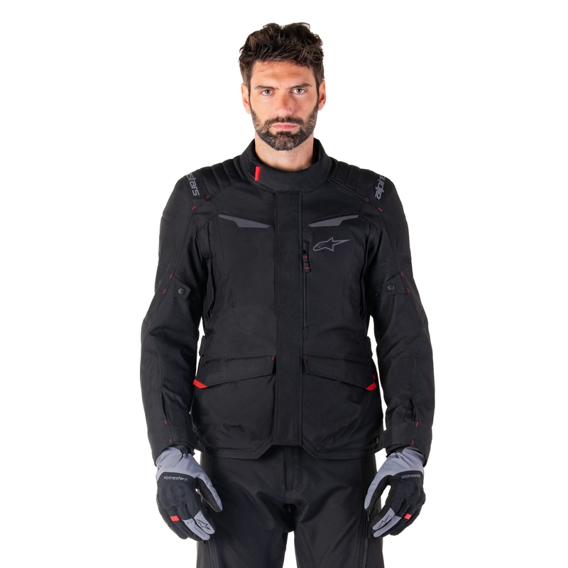 Alpinestars ST-1 ūdensnecaurlaidīga melna motocikla jaka