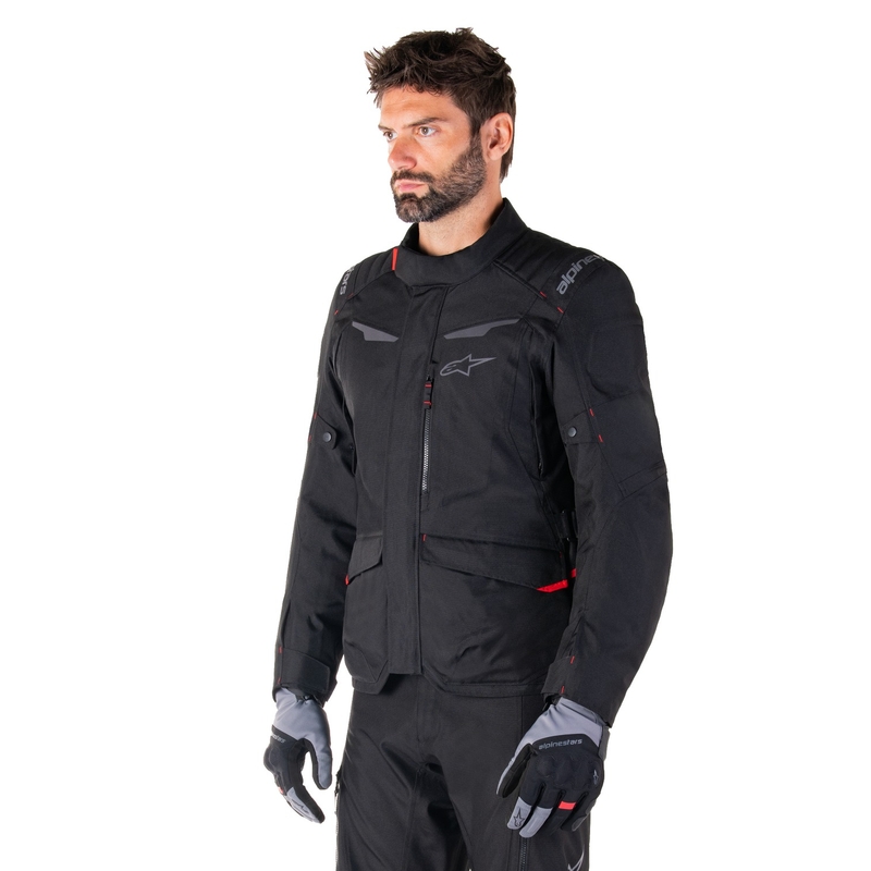 Alpinestars ST-1 ūdensnecaurlaidīga melna motocikla jaka