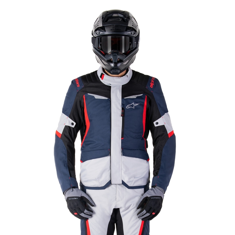 Alpinestars ST-1 ūdensnecaurlaidīga motocikla jaka tumši zili-melni-sarkana