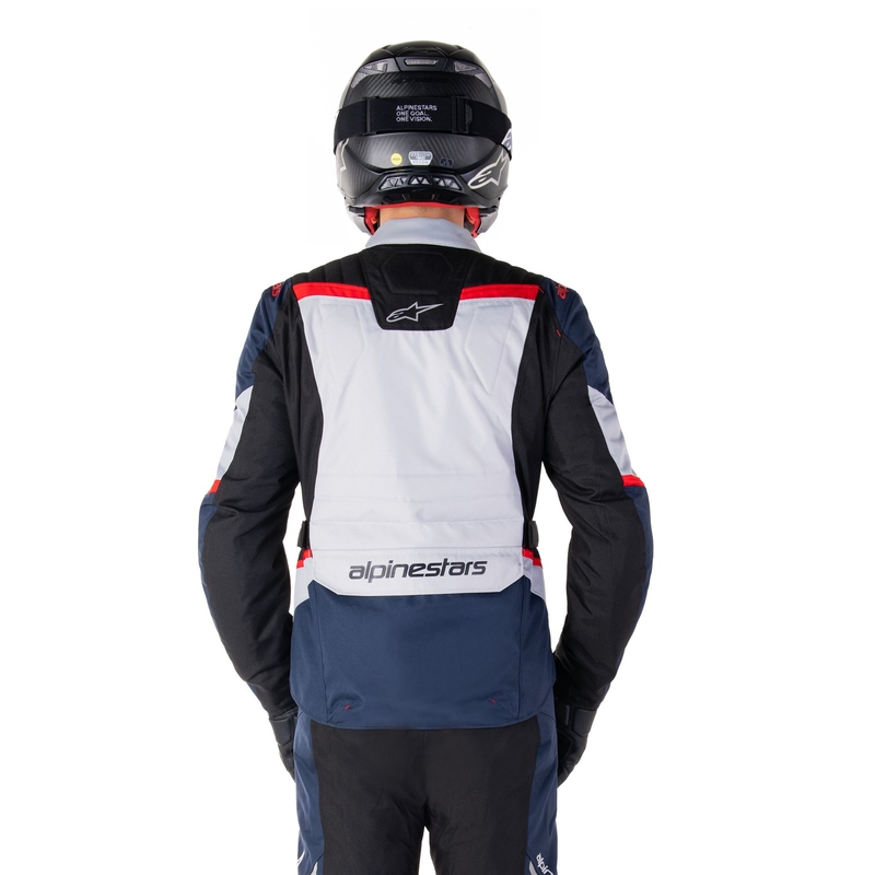 Alpinestars ST-1 ūdensnecaurlaidīga motocikla jaka tumši zili-melni-sarkana