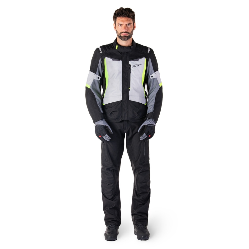 Alpinestars ST-1 Ūdensnecaurlaidīga pelēk-melni-fluo dzeltena motocikla jaka