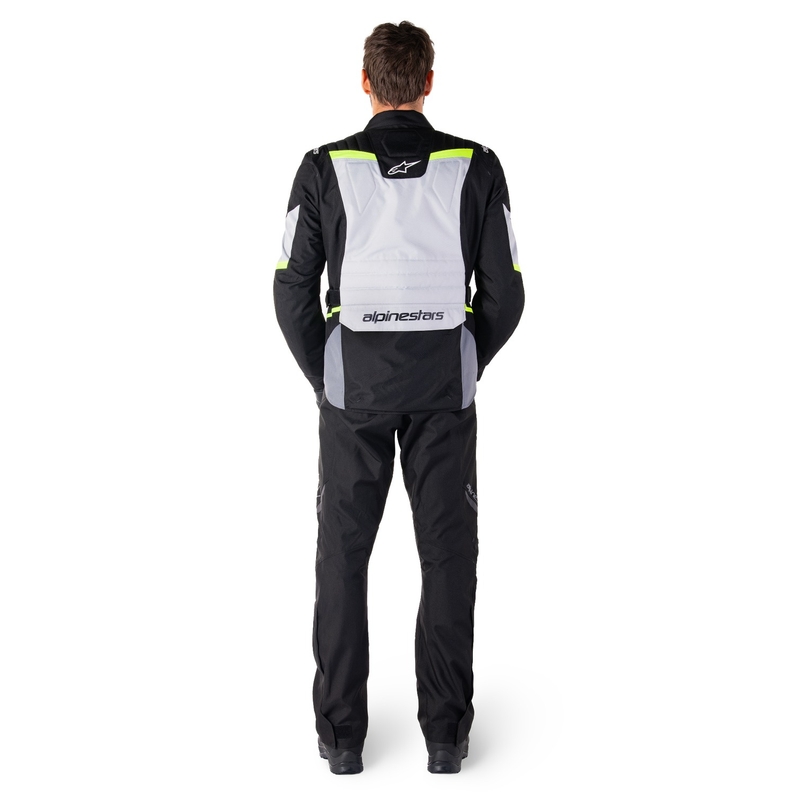Alpinestars ST-1 Ūdensnecaurlaidīga pelēk-melni-fluo dzeltena motocikla jaka