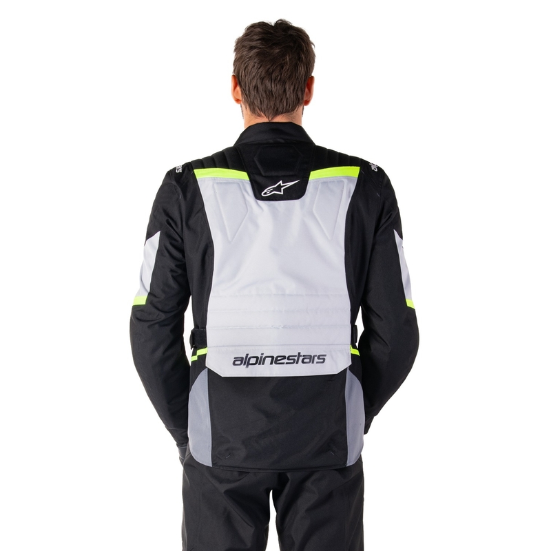 Alpinestars ST-1 Ūdensnecaurlaidīga pelēk-melni-fluo dzeltena motocikla jaka