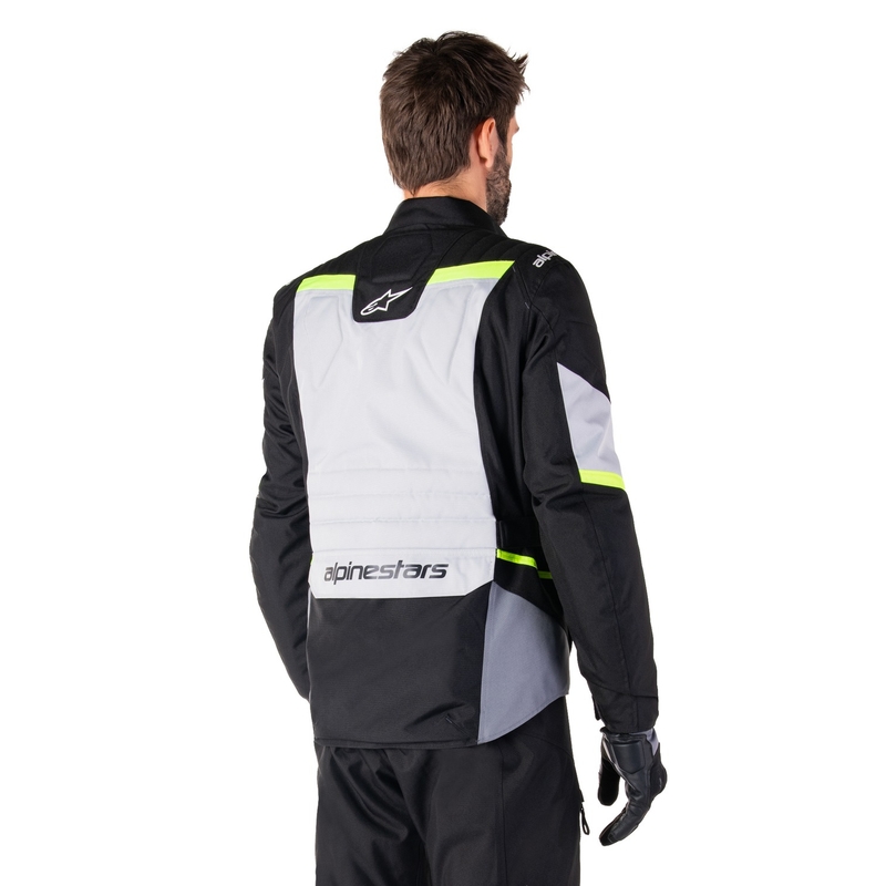 Alpinestars ST-1 Ūdensnecaurlaidīga pelēk-melni-fluo dzeltena motocikla jaka