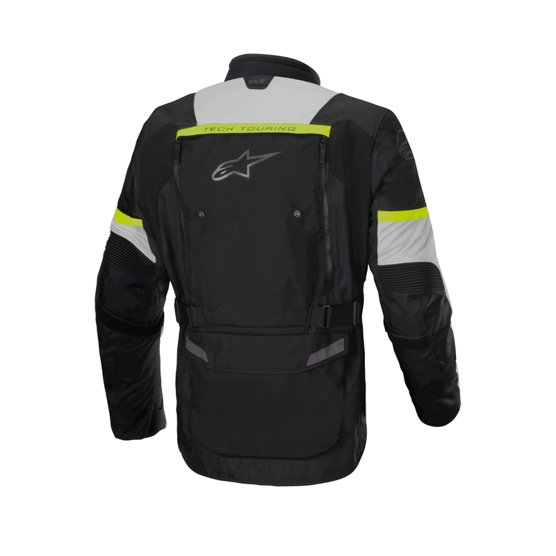 Alpinestars Bogota PRO Drystar melns-pelēks-fluo dzeltens motocikla jaka