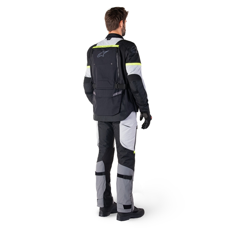 Alpinestars Bogota PRO Drystar melns-pelēks-fluo dzeltens motocikla jaka