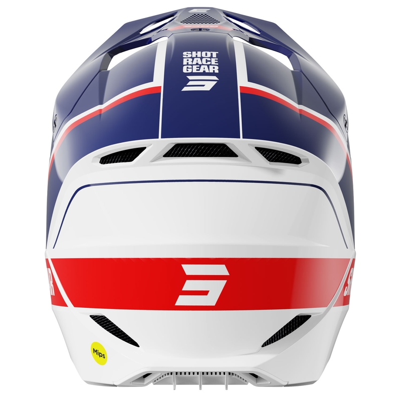 Motokrosa ķivere Shot Race Mythic spīdīgi zili-sarkana