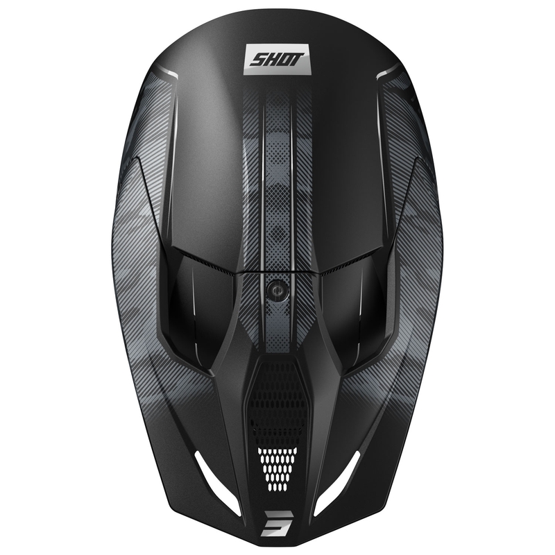 Motokrosa ķivere Shot Camo Tactic matēta melni pelēka