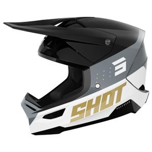 Motokrosa ķivere Shot Furious League zelta-melna