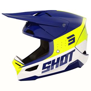 Motokrosa ķivere Shot Furious League blue-fluo yellow