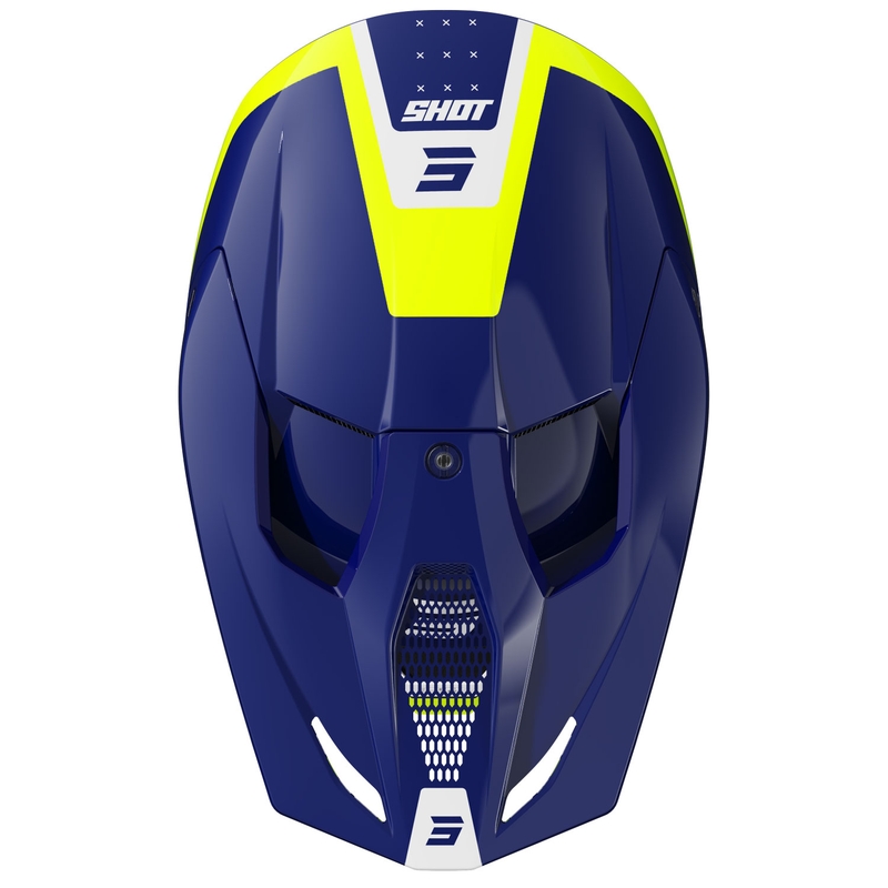 Motokrosa ķivere Shot Furious League blue-fluo yellow