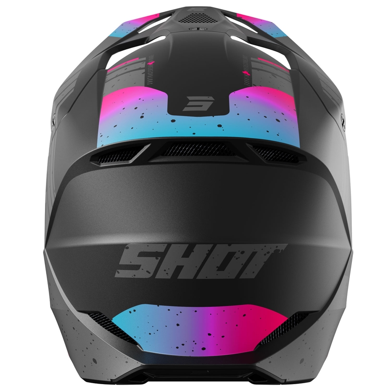 Motokrosa ķivere Shot Furious Mirage zili-rozā krāsā