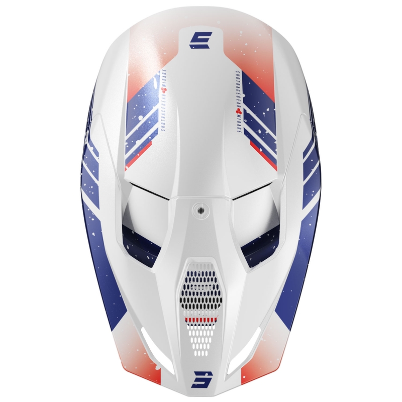 Motokrosa ķivere Shot Furious Mirage zili-sarkana