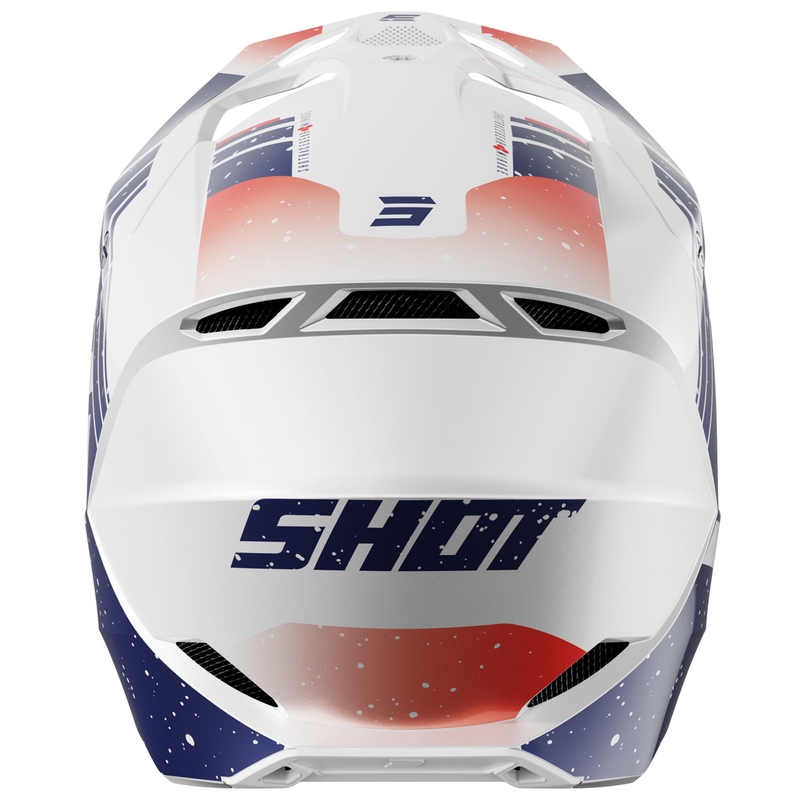 Motokrosa ķivere Shot Furious Mirage zili-sarkana