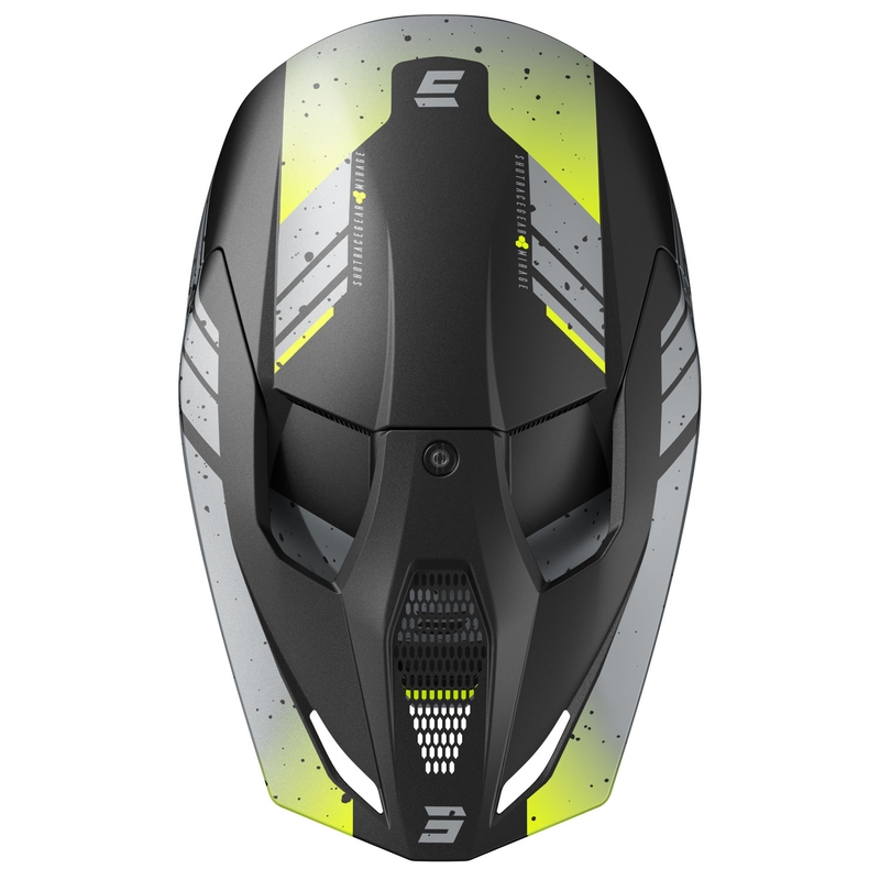 Motokrosa ķivere Shot Furious Mirage pelēka-fluo dzeltena