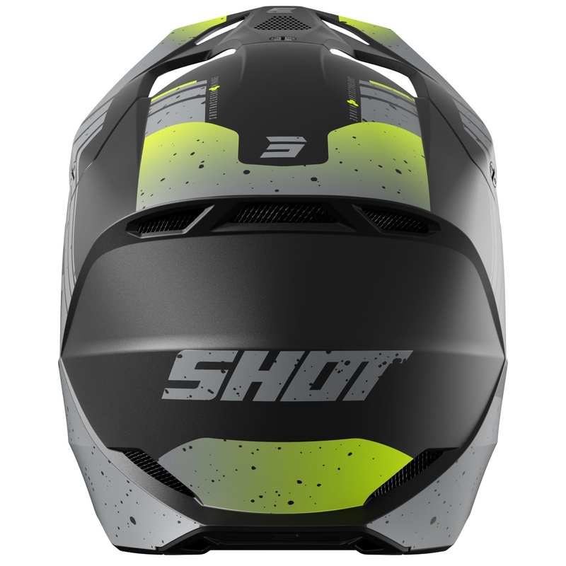 Motokrosa ķivere Shot Furious Mirage pelēka-fluo dzeltena