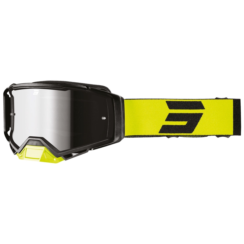 Motokrosa brilles Shot Core fluo dzeltenas ar iridija pleksi