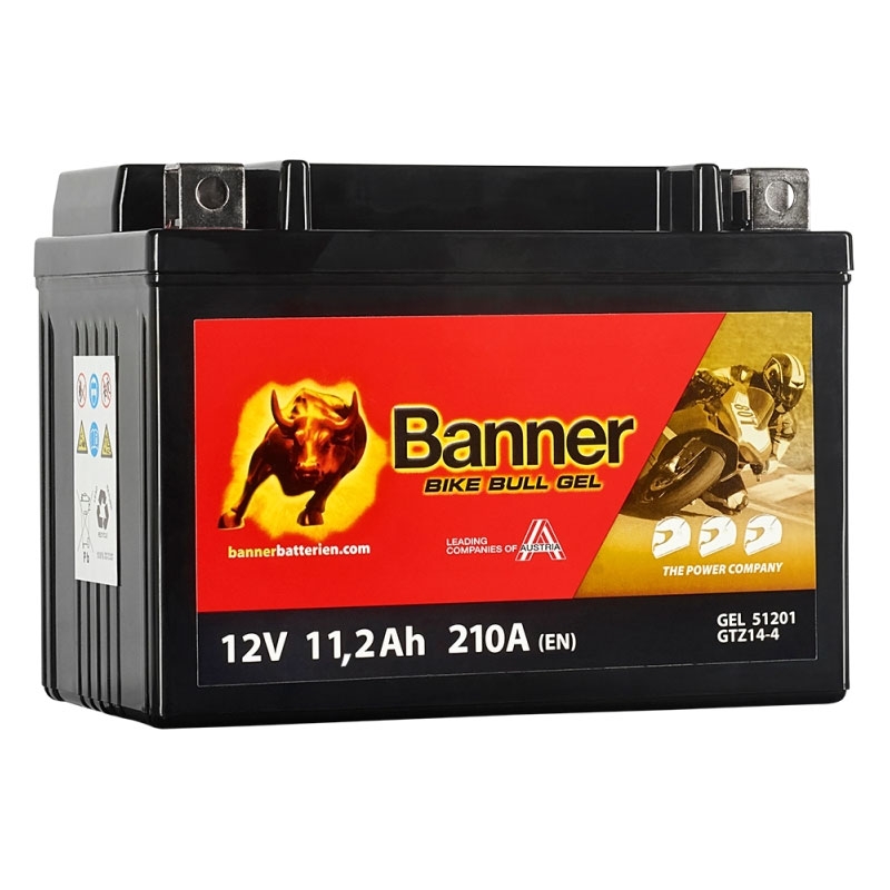 Gēla akumulators Banner Bike Bull GEL 512 01/BGTZ14-S - GTZ14-S 12V, 11.2Ah, 210A