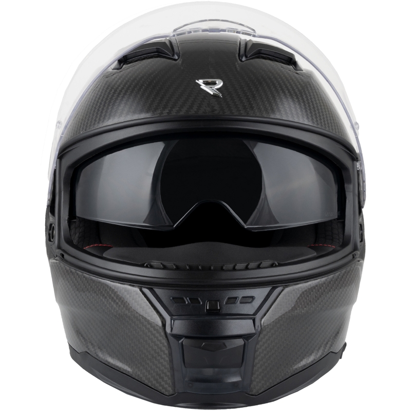 Street Racer Titan Carbon pilnas sejas motocikla ķivere, melna
