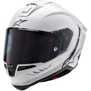 Alpinestars Supertech R-10 Solid carbon white matēta integrālā motocikla ķivere