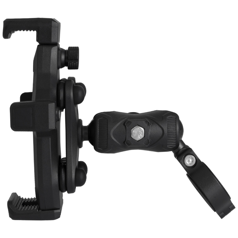 Antivibrācijas motocikla turētājs ar slēdzeni MotoZem M25-1 melns