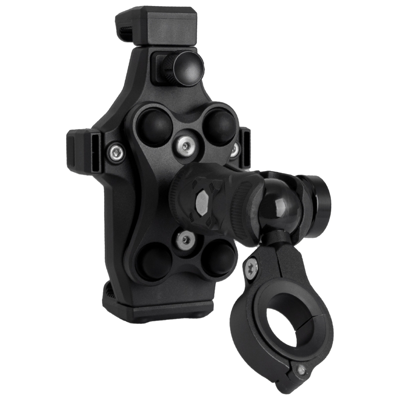 Antivibrācijas motocikla turētājs ar slēdzeni MotoZem M25-1 melns