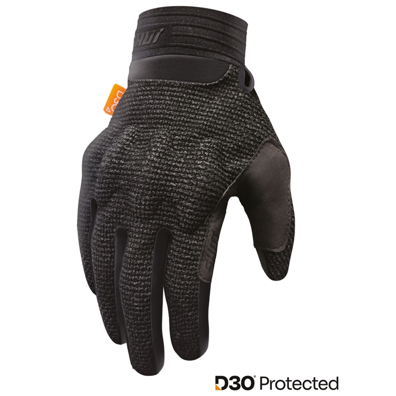 Motokrosa cimdi Shot Guard D3O® melni