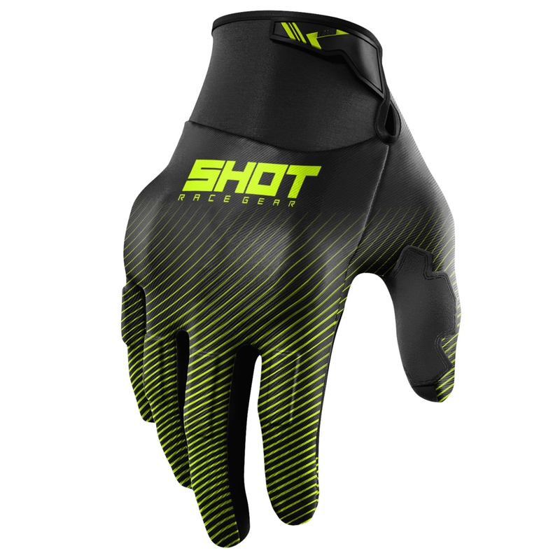 Motokrosa cimdi Shot Drift Rim fluo dzeltens