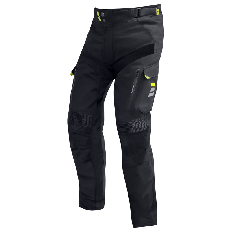 Shot Climatic Melnas-fluo dzeltenas motocikla bikses