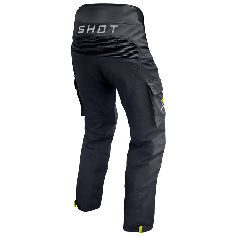 Shot Climatic Melnas-fluo dzeltenas motocikla bikses