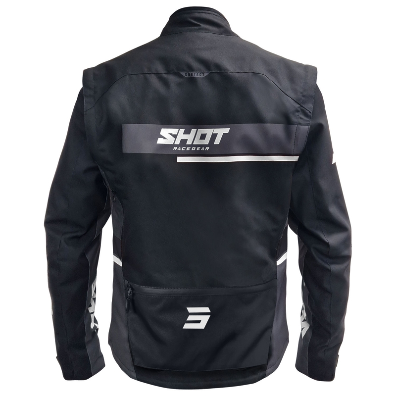 Shot Contact Assault 2.0 melnā un baltā motocikla jaka